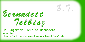 bernadett telbisz business card